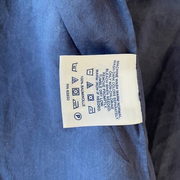 Land's End Blue/White Geometric Sleeveless V-Neck Dress NWT, Size 2 - Picture 9 of 10